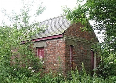 This is the old Cleveland Railway Chaloner Junction signal cabin near Pinchinthorpe Station, half-buried in the undergrowth and hidden by tree growth - picture by Barry Burns