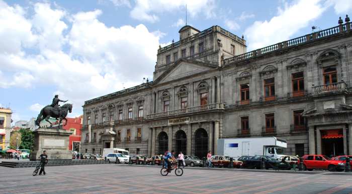 Facade of the Colegio de Mineria museum on Tacuba Street in the historic center of Mexico City. Photo taken July 9, 2009.