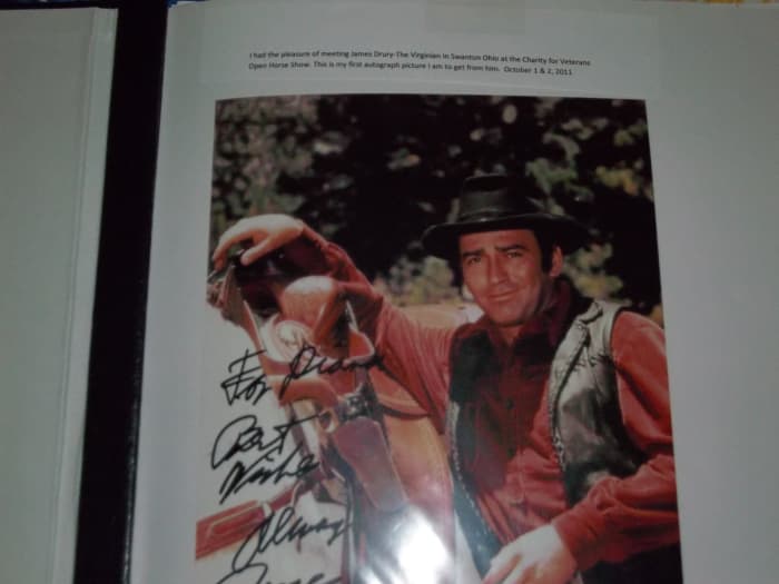 This is my very first autograph picture I got personally signed for me by my childhood hero James Drury. Memories are priceless.