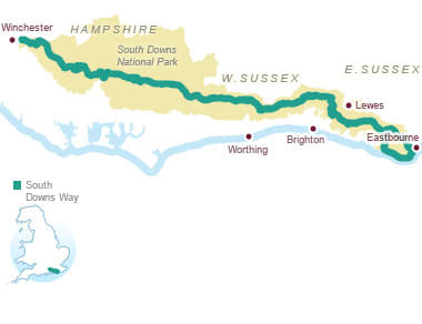 a Wonderful Walk with Beautiful Views across the Weald to the North and down towards the English Channel to the South