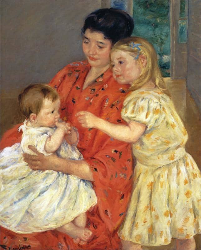 Painting of Mother with Daughter and Infant