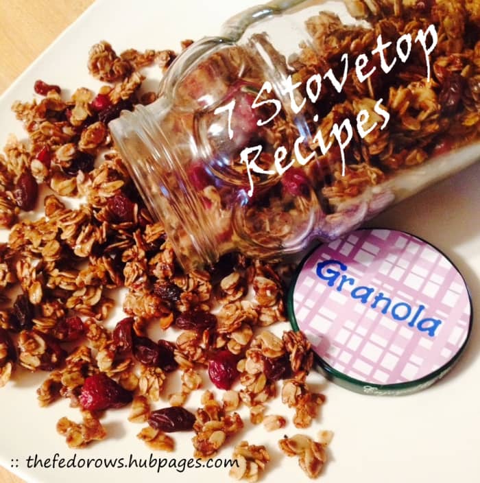 Traditional granola takes about half an hour in the oven. Not anymore! These 7 delicious stovetop granola recipes take just 15 minutes and won't heat up your home! Find the one that's perfect for you.