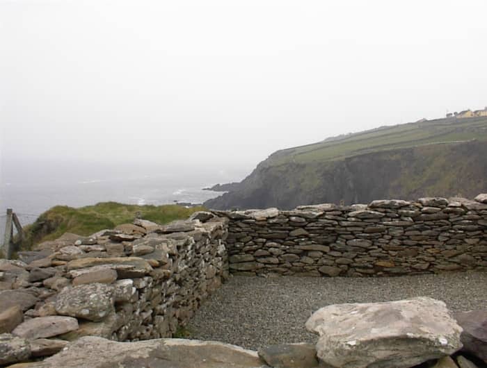 Ruins of a stone hill-fort that the Celtic Gaels built for defense.