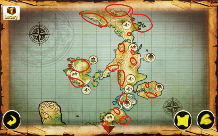 Whispering Islands light silver ore spawn map.