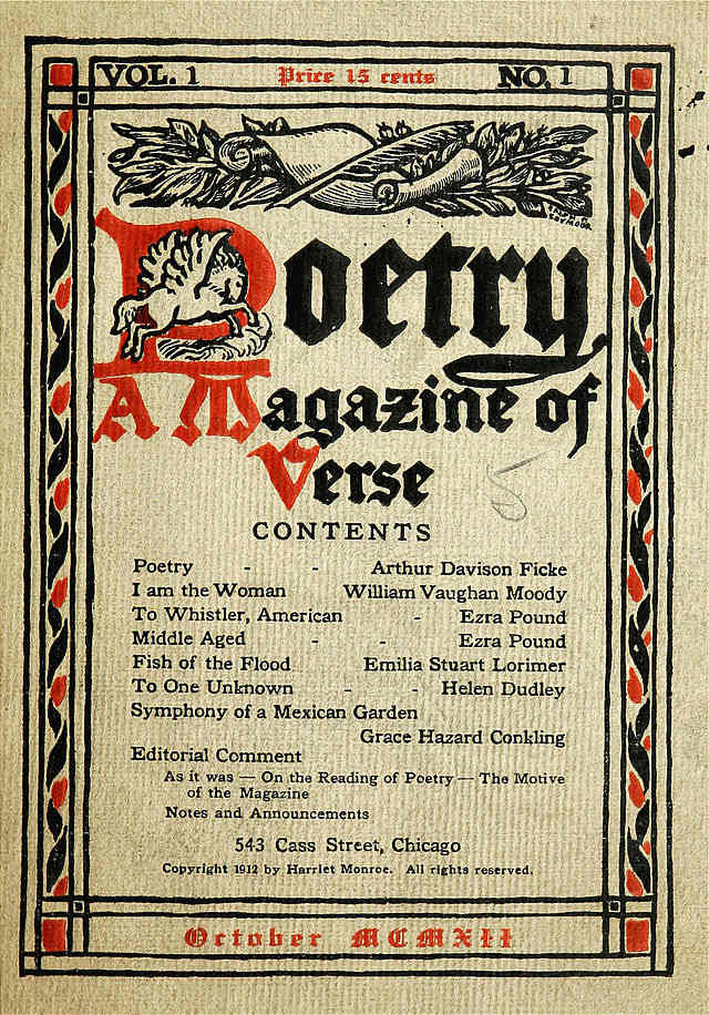Go to my News Print Poetry 2012 blog to see how I turned this poetry magazine cover from 1912 into a found poem