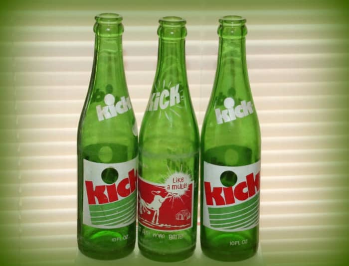 The brand Kick "like a Mule" lasted up to the 1970s, and soon only went by only “Kick” for the buzz you got from the infusion of the sugar and caffeine.