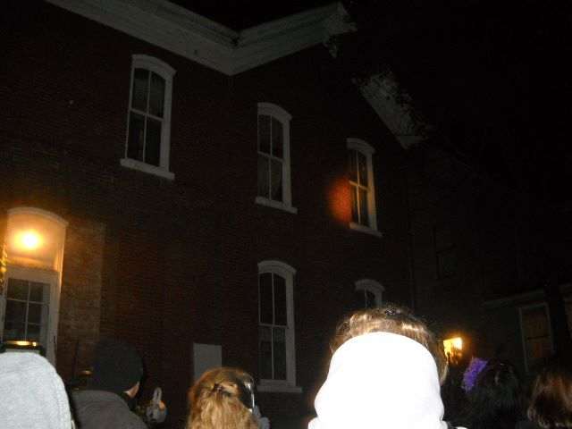 The evil spirit house. There's an orb hiding in the top right hand corner. The light on the house was made by our tour guide's flashlight trying to spark some activity.