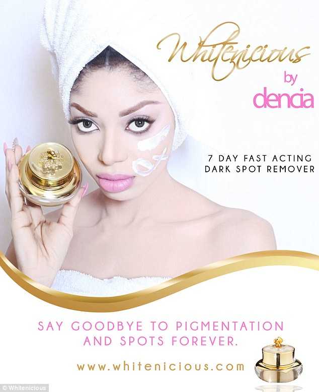 Whitenicious is an abomination': African pop star is accused of selling skin bleach with controversial pigment-altering cream