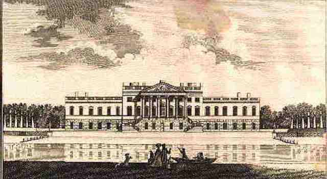 Josiah Child's Wanstead House as completed in 1722 - a few minor alterations were made to the original design by Colen Campbell