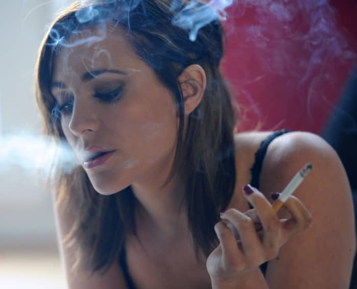 smoking white tie