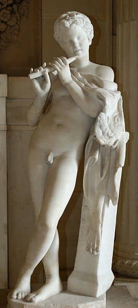 Young satyr playing the flute. Roman work of the 1st-2nd century CE . From Italy. Jastrow (2007) Released into PD