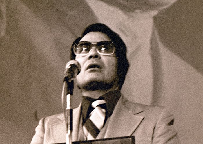 Jim Jones creator of the People's Temple and the force behind the 1978 murder/suicide of over 900 people