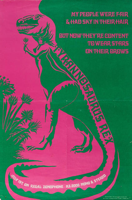 Tyrannosaurus Rex "My People Were Fair And Had Sky In Their Hair" Regal Zonophone (1968) UK Record Store Promo Poster