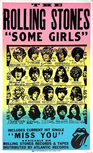 The Rolling Stones "Some Girls" Atlantic Records Promotional Poster Display (1979) Boxing Style Poster
