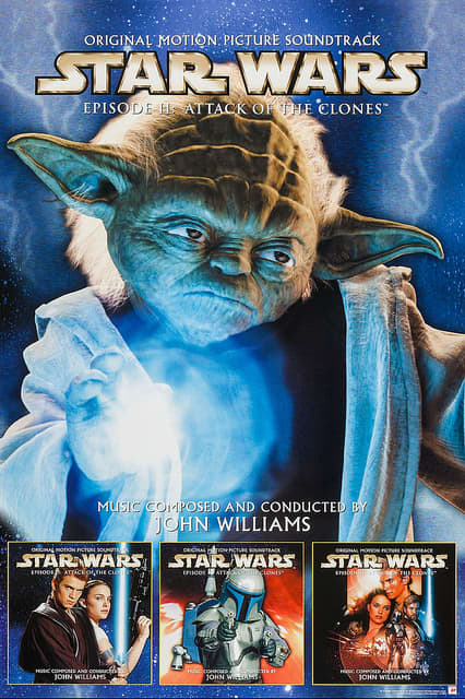 Star Wars: Episode II "Attack of the Clones" Sony Entertainment Soundtrack In-Store Promo Poster ( 2002)