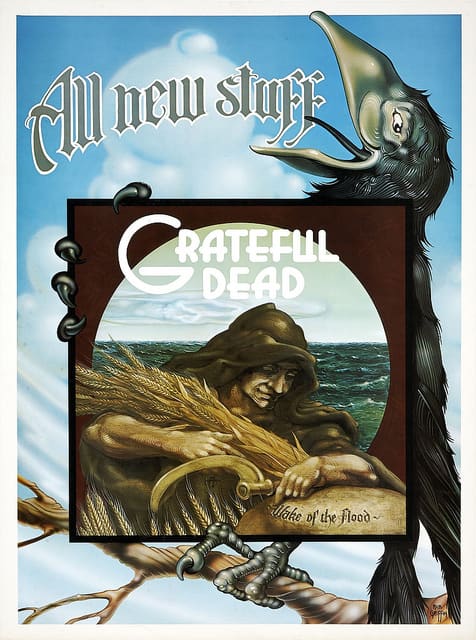 Grateful Dead Records In-Store Promotional Poster for The Grateful Dead "Wake Of the Flood" Vinyl Record Release Promo