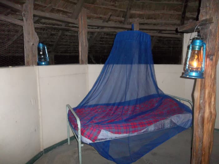 A hut (banda) at Olorgesailie for those who want an Out-of-Africa experience - no electricity, no flush toilet