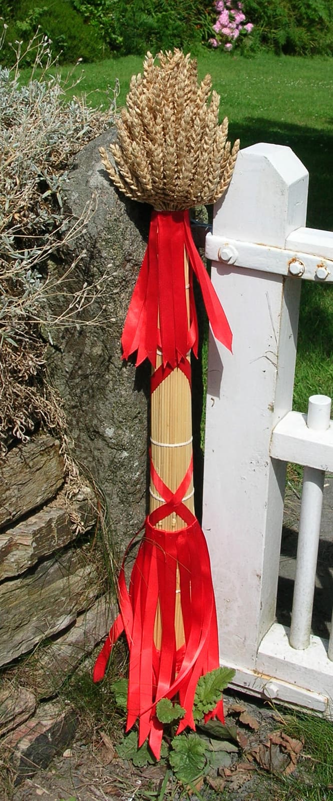 A Cornish "Neck" Corn Dolly. This design is from Ruan Minor, near The Lizard.