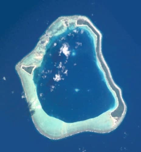 Mopelia, also known as Maupihaa, the atoll in the Pacific where Sea Eagle was wrecked in 1917.