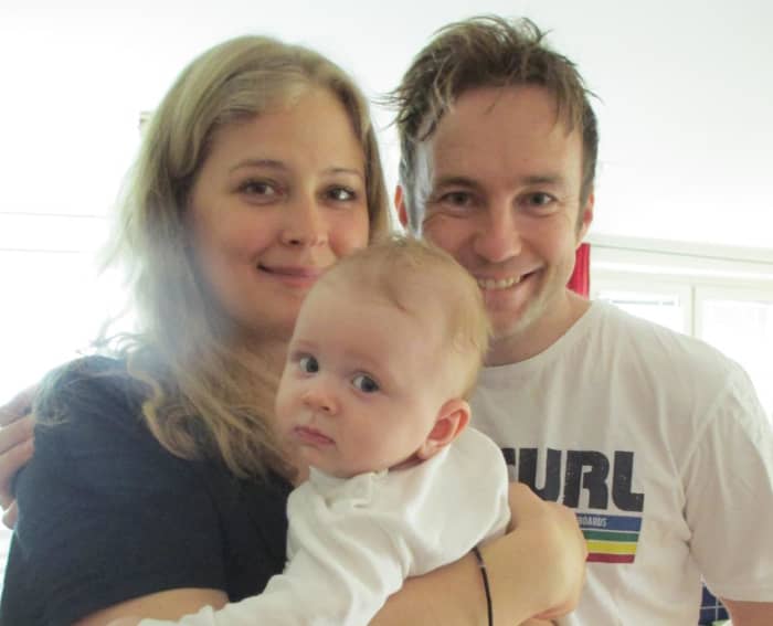 Parents are proud of their little baby