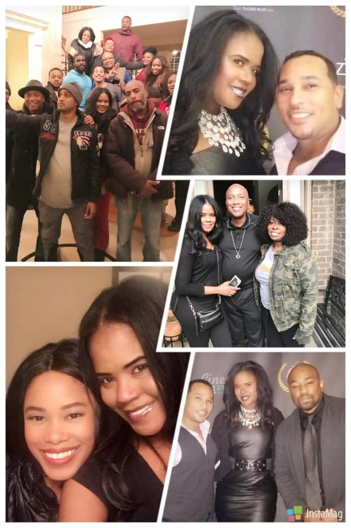 Tangi with cast members at their screening of 'DJ Saved My Life' at the 2018 Peachtree Village International Film Festival