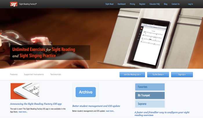 While the full version requires a subscription, they offer some materials for free. This great if you need something quick or have students that want to practice on their own. It's completely customizable for voice and difficulty.