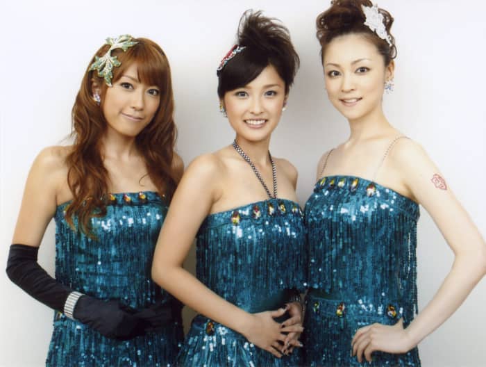 Mai Satoda (left) is seen here with Rika Ishikawa (middle) and Hitomi Yoshizawa (right) formerly of the girl group Morning Musume.