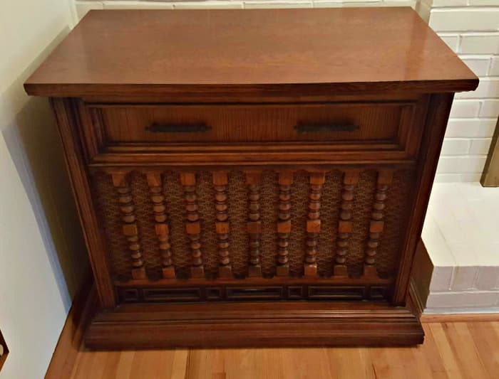 Look At the 1976 Curtis Mathes Cabinets and you see the work of fourth generation furniture makers ... Custom sound system with four speakers, It may be used as a base for the 36 inch Curtis Mathes color television ... Model 54M434 and Model 54M40