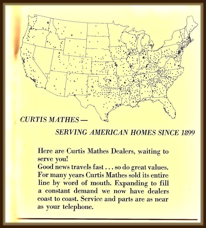 Look at all the Curtis Mathes Dealers, waiting to serve customers back in 1967. Back then good news traveled fast. For many years Curtis Mathes sold its entire line by word of mouth.