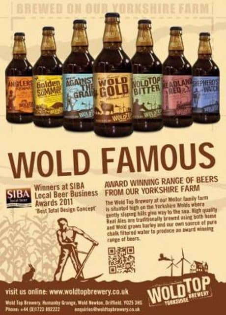Something to wash down that big dinner? Why, the Wolds Brewery - Wold Famous as it says - has something to suit your taste.