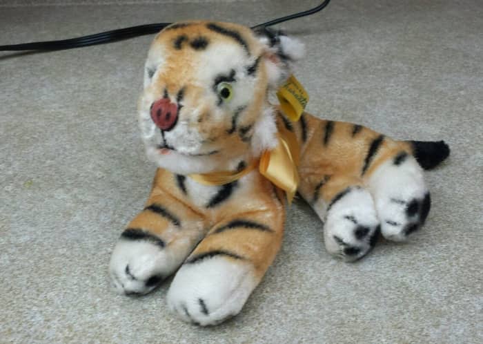 Here is a beautiful vintage Bengal tiger stuffed animal that was Designed by Character Novelty Co. back in the golden age of toys, the 1950s,