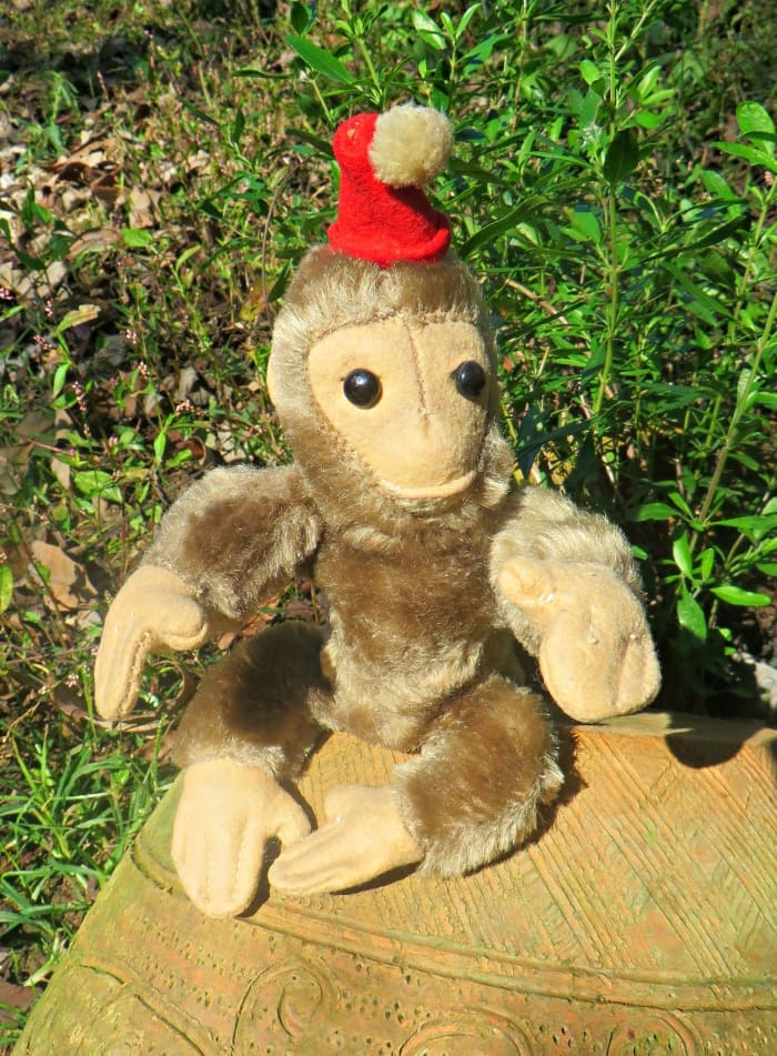 Pongo the Monkey, made in 1936 just in time for Christmas sells of that year. He was the first Character Novelty Company stuffed animal figure using the special wire patent, which was a method of making toy animal figures with an internal wire frame