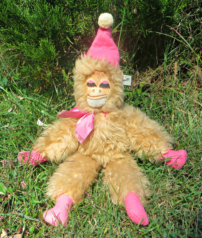 Sleepy Monkey, sometimes called Scary Monkey. She came out in the late 1940s, & was part of the bed time collection of stuffed animals up to 1959. She has the special wire patent, which was a method of making toy animal figures with a internal wire.