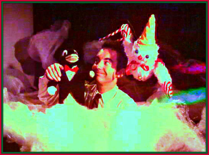 Created in 1947 by display director Emile Alline, Mr. Bingle was figured prominently in the large and elaborate yearly Christmas window display. Character Novelty Company had both a puppet version, and a plush sleeping, and play pal, of Mr. Bingle.