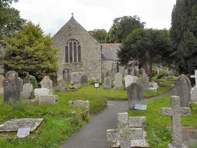 Mylor Church, Mylor, Cornwall. Amanda Hicks is buried here. Joel, her brother's body was not found, but he is commemorated.