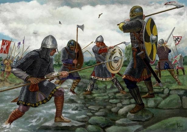 The Danes take on Wessex - it was only after Aelfred had been on Aethelney in the Somerset Levels that he was able to muster an army able to take on the Danes on a more equal footing