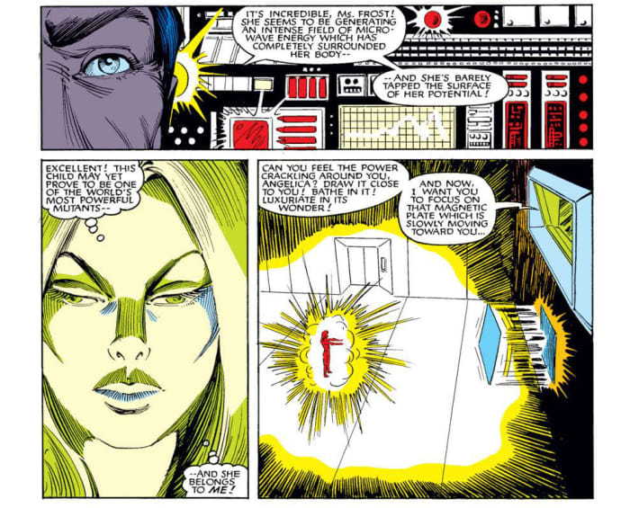 Panels from issue #2 of Firestar limited comic book series. Microwaves as Firestar's base power is reconfirmed.