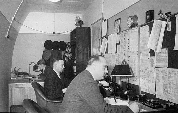 'Back-room boys', the phones are manned at the underground premises of the Railway Executive Committee (REC) to orchestrate operations around the whole of the railway network in wartime