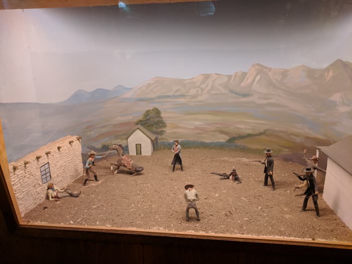 The museum contains a number of diaramas depecting events in Tomstone's history. This one depicts the famous shoot out at the OK Corral