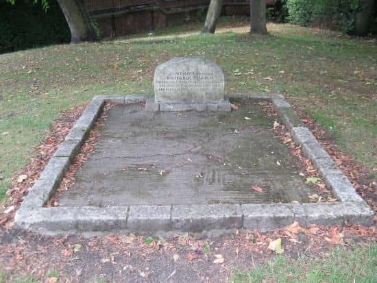 The site of Dick Turpin's grave (his alias was John Palmer when he was caught in possession of a stolen mare (Black Bess) and her foal from near Doncaster