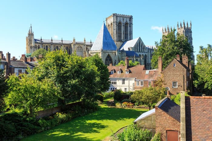 The cathedral of St Peter (aka 'the Minster') from the walls near Lord Mayor's Wall. Wherever you are within York, if you can see this 12th Century giant of a building you can't get lost.