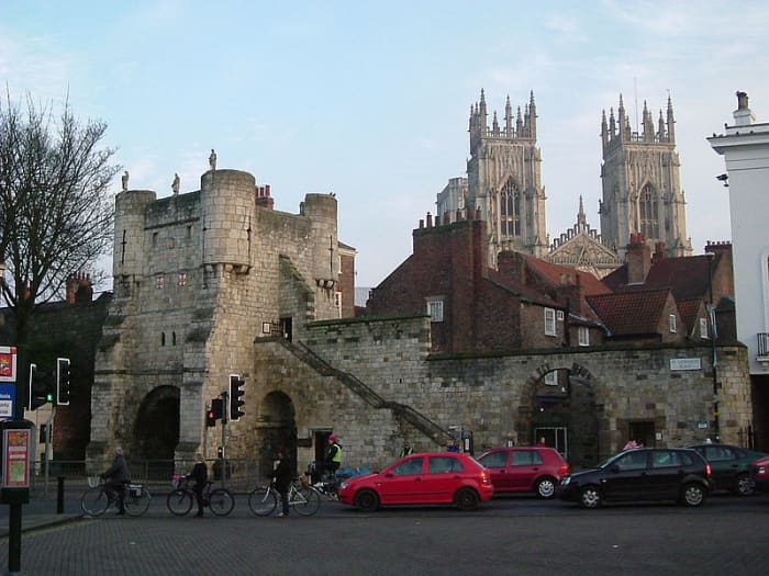 Bootham Bar from the outside, stumbling block for the Scots who tried more than once to take the city - see below, City Bars