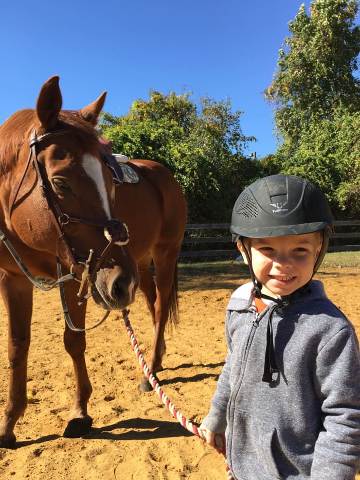 Riding you can only practice when you come to the barn and ride! Unlike other sports where you can kick the soccer ball or shoot hoops with the basketball at home.