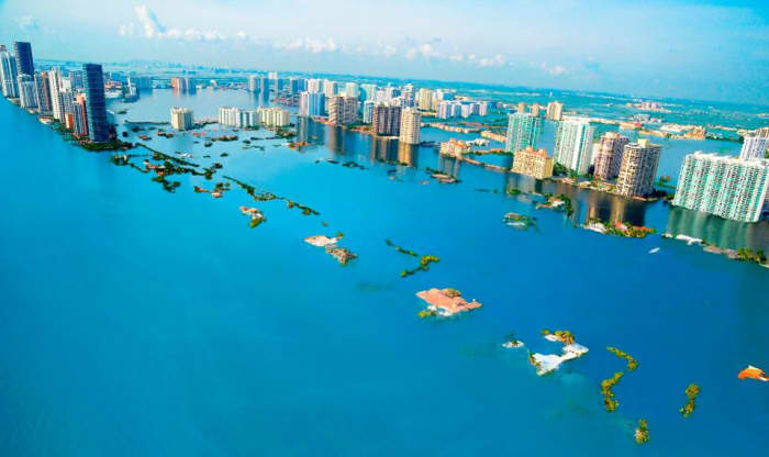We have been warned by scientists that places like Miami Beach, Florida will be underwater in coming decades unless we address global warming.