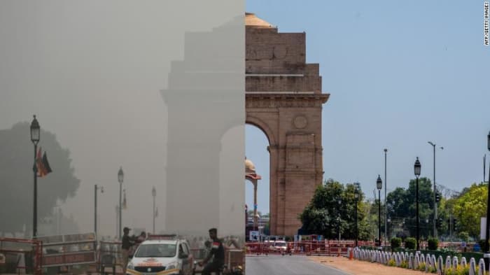An interesting side effect of the coronavirus lockdown in India is greatly improved air quality.