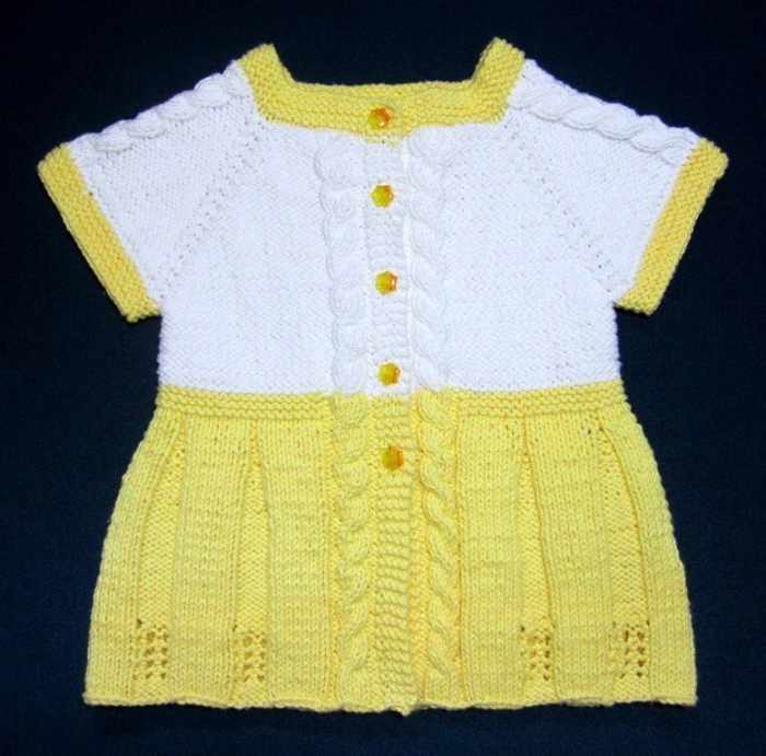 Seamless Yellow Baby Sweater Dress. Free Knitting Pattern! HubPages