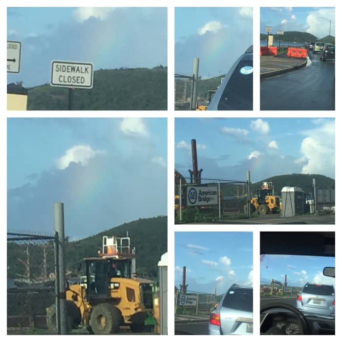 Captured Rainbow on October 16, 2018 @ 7:37am. Yacht Haven construction site. In traffic heading west on the waterfront