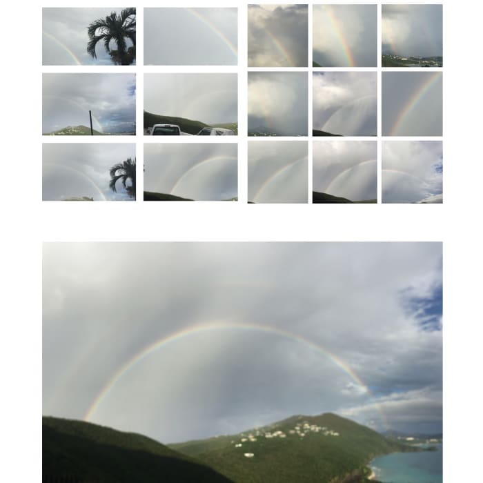 Captured this phenomenal view on November 17th, 2017@ 4:38pm USVI St. Thomas. Rainbow fanatics.....rrrr