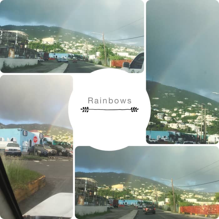 December 7, 2018 @ 4:56pm. Captured rainbow driving on crown bay road going on East 30 on waterfront. See video.