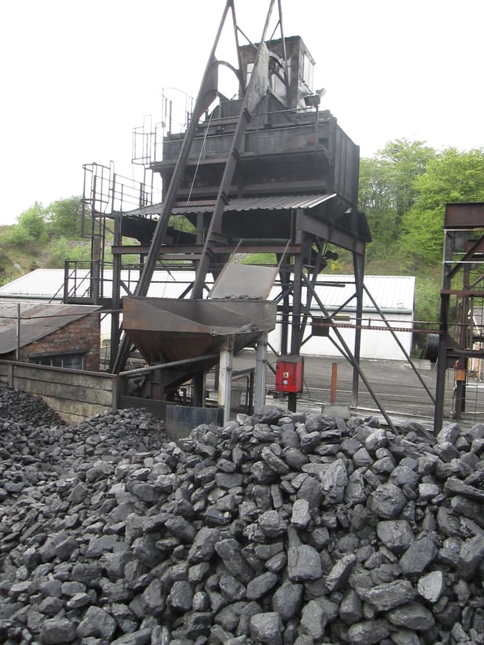 Locomotive coaler at Deviation Shed - supplies these days tend to be of a lower calorific value from Eastern Europe.
